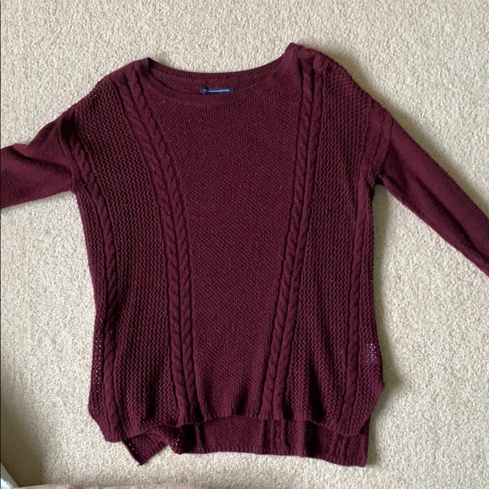 American Eagle burgundy sweater